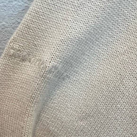 Faconnable Men’s Quarter Zip Sweater Cream Neutral Color Cotton Size M Pullover - Picture 9 of 10